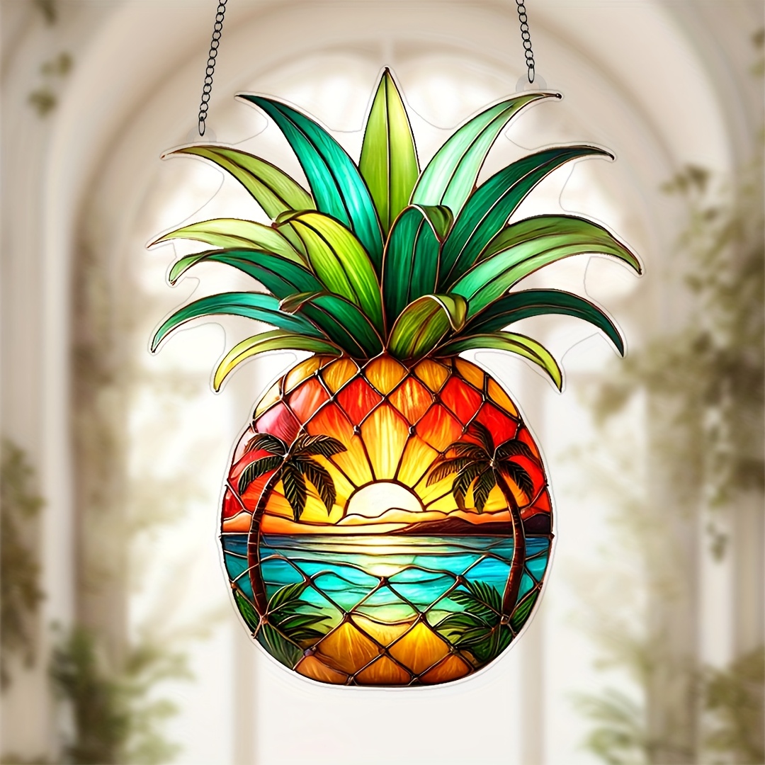 

1pc Tropical Sunset Suncatcher 8"x6" - Acrylic Window Hanging Decor, Ideal For Day, Spring Nature Themed Parties, Sunroom, Home, Porch, Bedroom, Office & Outdoor Patio Decoration