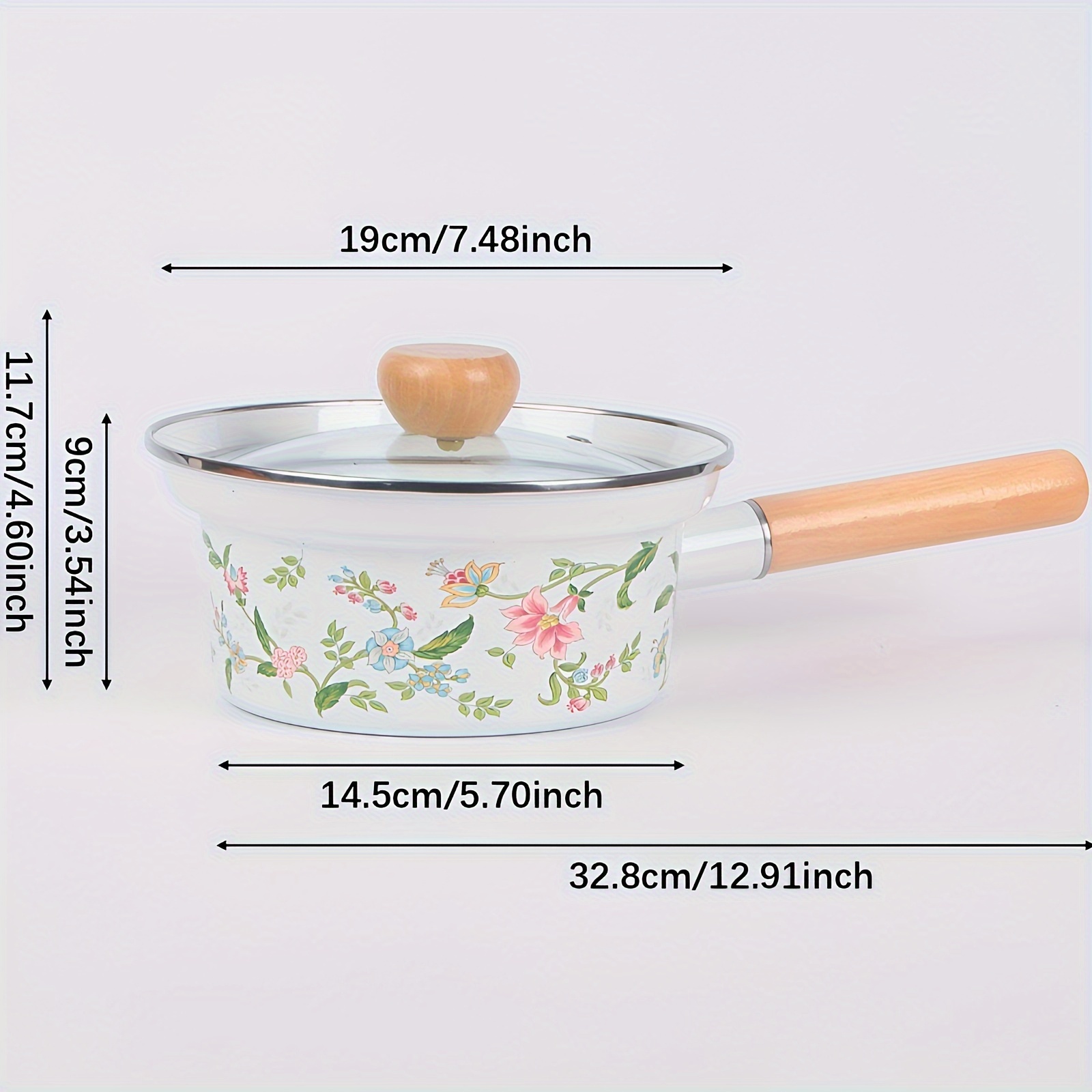 Enamel Single Handle Anti overflow Milk Pot Baby Food Pot Temu