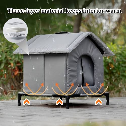 para gatos para exteriores todo el año, de tela oxford, aislado y resistente al viento, para y pequeñas , de , tapete , diseño plegable, regalo para mascotas en las fiestas