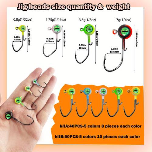 45 50pcs crappie jig heads fishing jig heads hooks swimbait jig head 1 32oz 1 16oz 1 8oz fishing jigs heads for crappie bass fishing