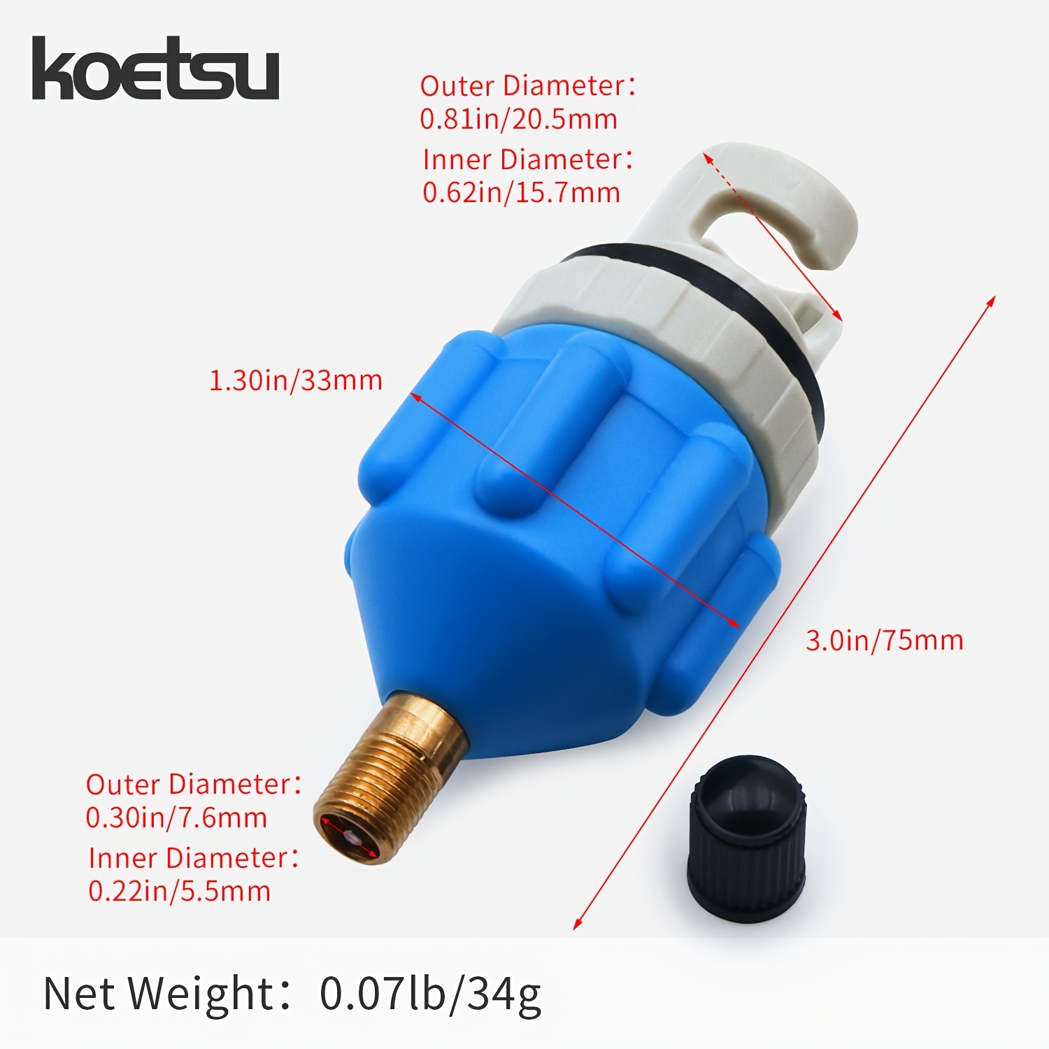 KOETSU Air Valve Adapter Pump Nozzle Converter
