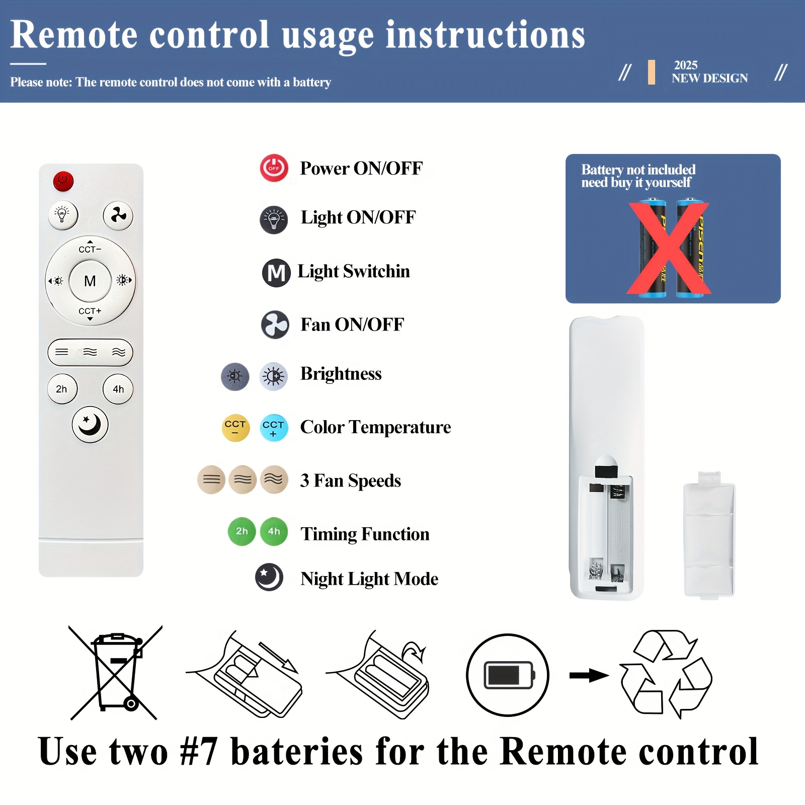 1pc fan with light & remote control, screw-in pendant fan with 3-speed wind adjustment, 3000-6500k adjustable led light, e26/e27 base, for bedroom, kitchen, living room, storage room, ceiling fan light fixture, kitchen lighting, modern lighting, durable construction Product details 8