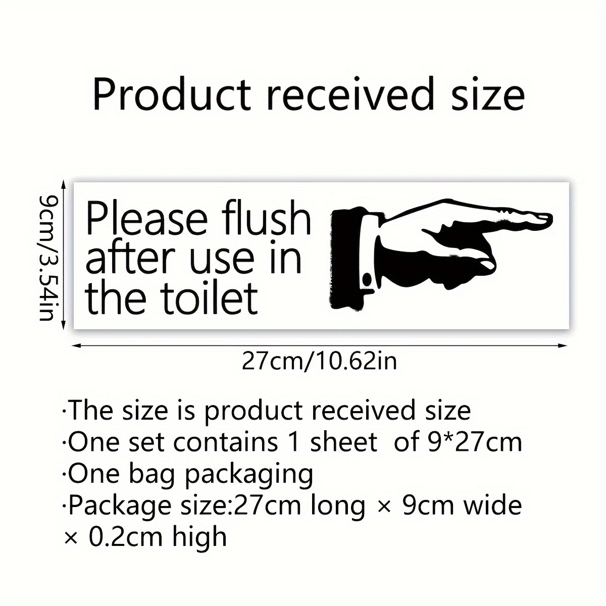 Self adhesive Toilet Flush Reminder Sticker Bathroom Button Temu