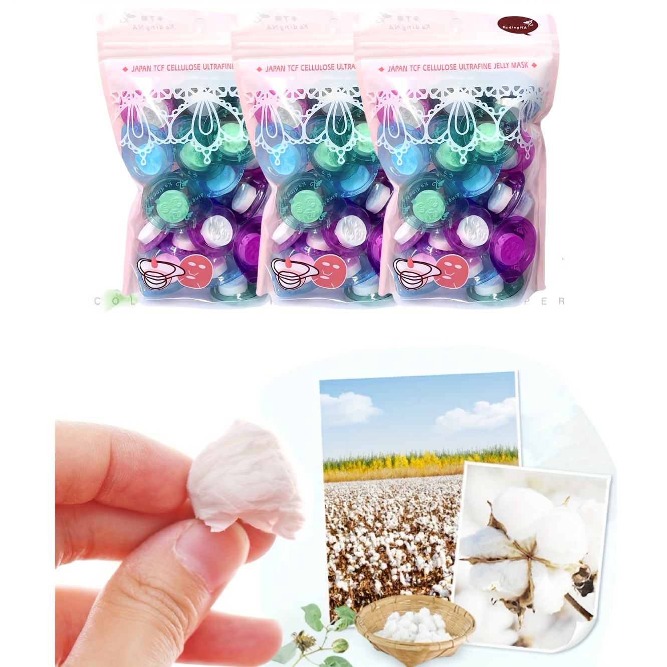 24pcs Jelly Compressed Face Mask Sheets, Portable And Convenient, Essential For Diy Beauty, Colors Random