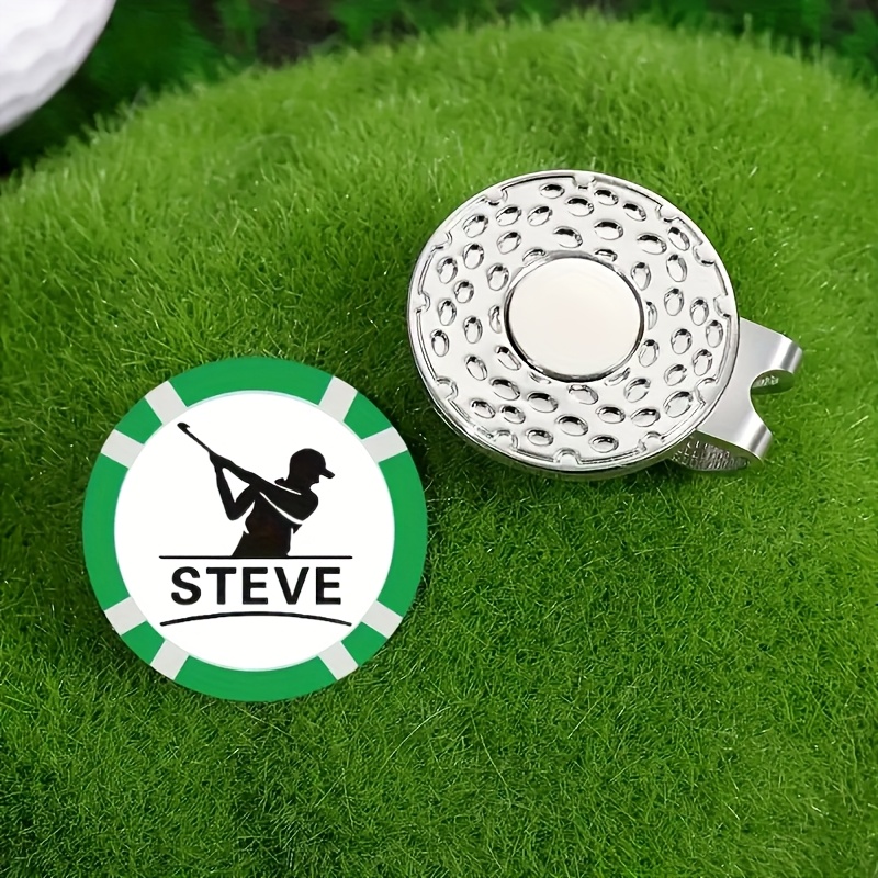 TEMU Customizable Application, 1pc Golf Ball Marker, Magnetic Hat Clip, Golf Accessory, Fun Golf Gift For Men And Women, Outdoor Course Accessory,