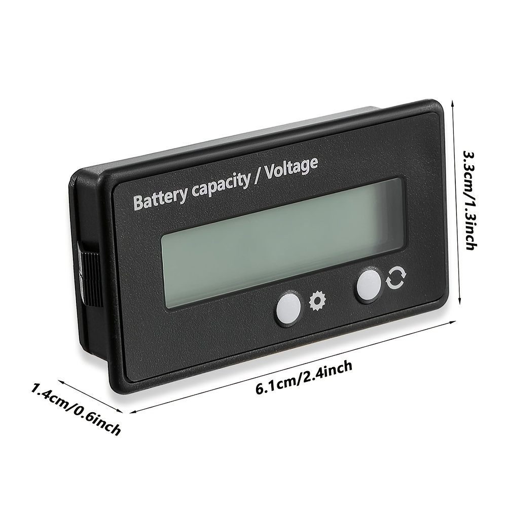 golf cart battery capacity indicator voltage meter with lcd display green backlight gauge digital voltmeter testers for lead acid batteries Product details 2