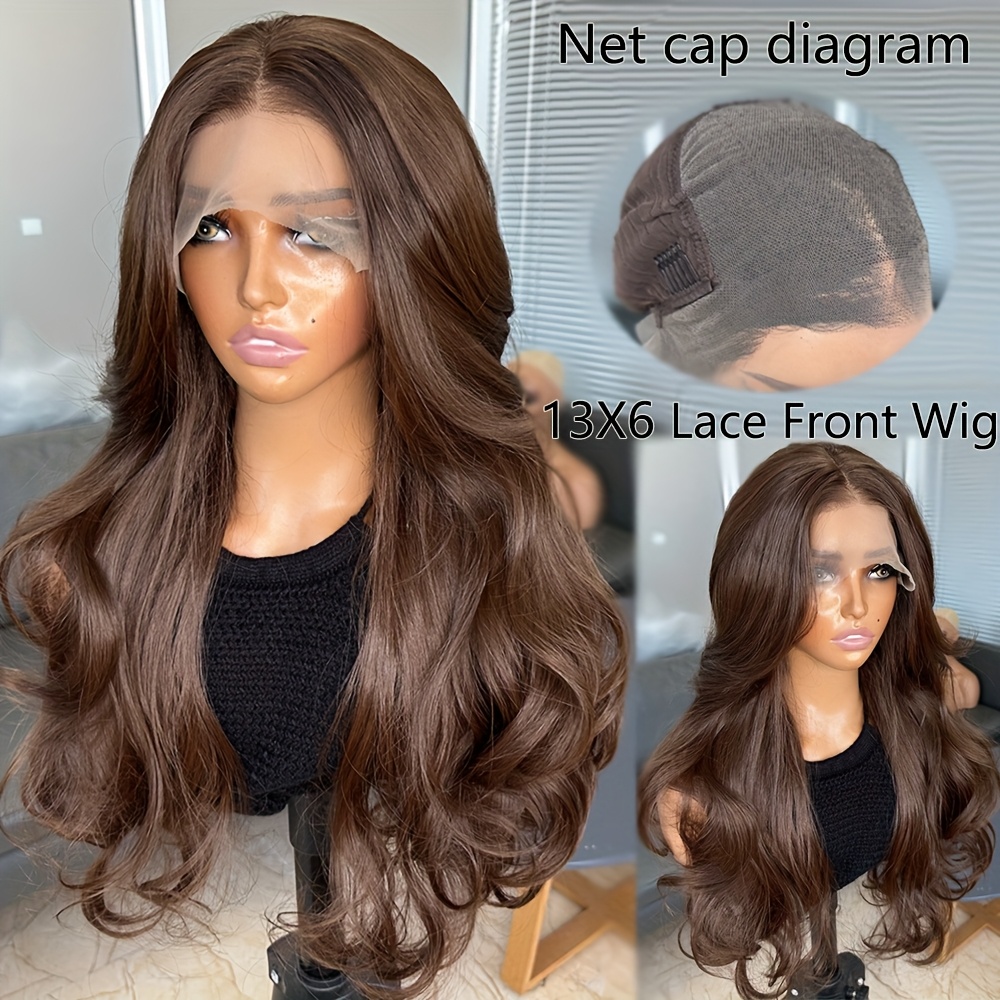 13x6 Glueless Synthetic Wig with Pre-Plucked Hairline, Heat Safe Amazon.com : ANDRIA 13x6 Lace Front Wigs 200% Density Lace  main image 3