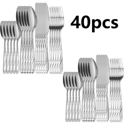 premium 40pcs tableware set with spoons and forks great housewarming gift daily present
