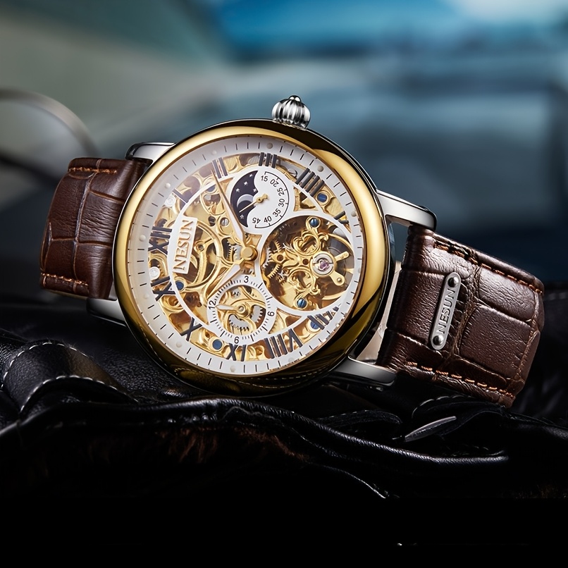 double sided hollowed mechanical watch automatic mens - Temu