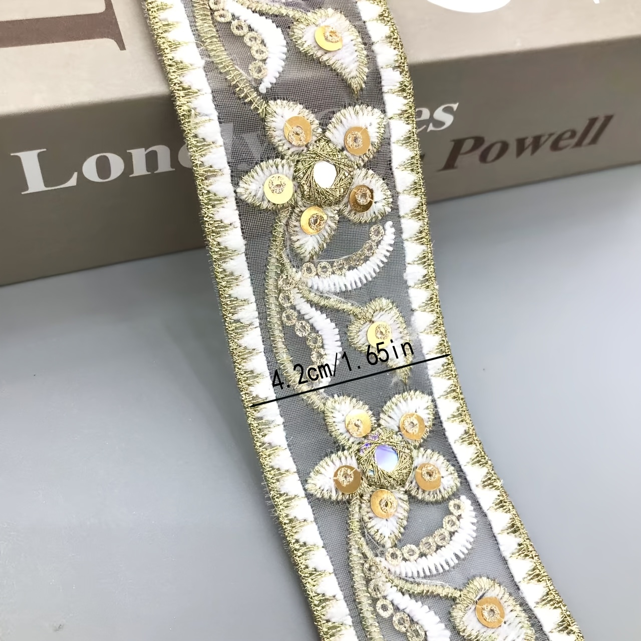Organza Embroidered Sequin Lace for DIY Accessories