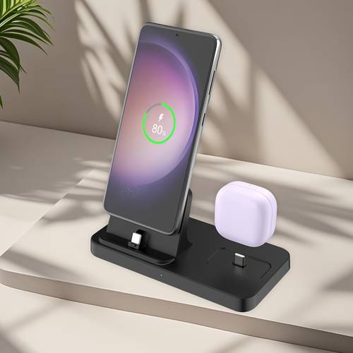 item picture charging station for phones with type c interface for samsung galaxy buds pro earphones 2in 1 charging dock stand