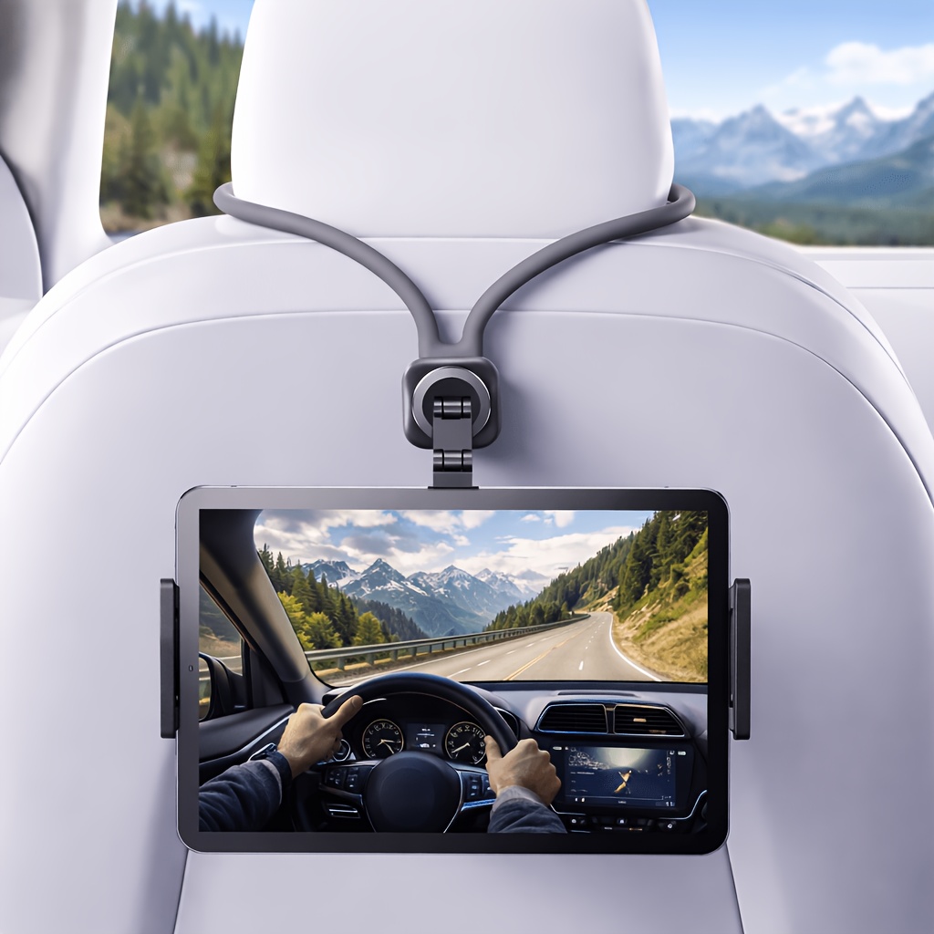 E-shop 2026 Auto Rückbank Tablet Halterung, Sport Sitz Kopfstütze Halterung, Kompatibel mit iPad, Verstellbar an mehreren Winkeln, Unterstützt bis zu