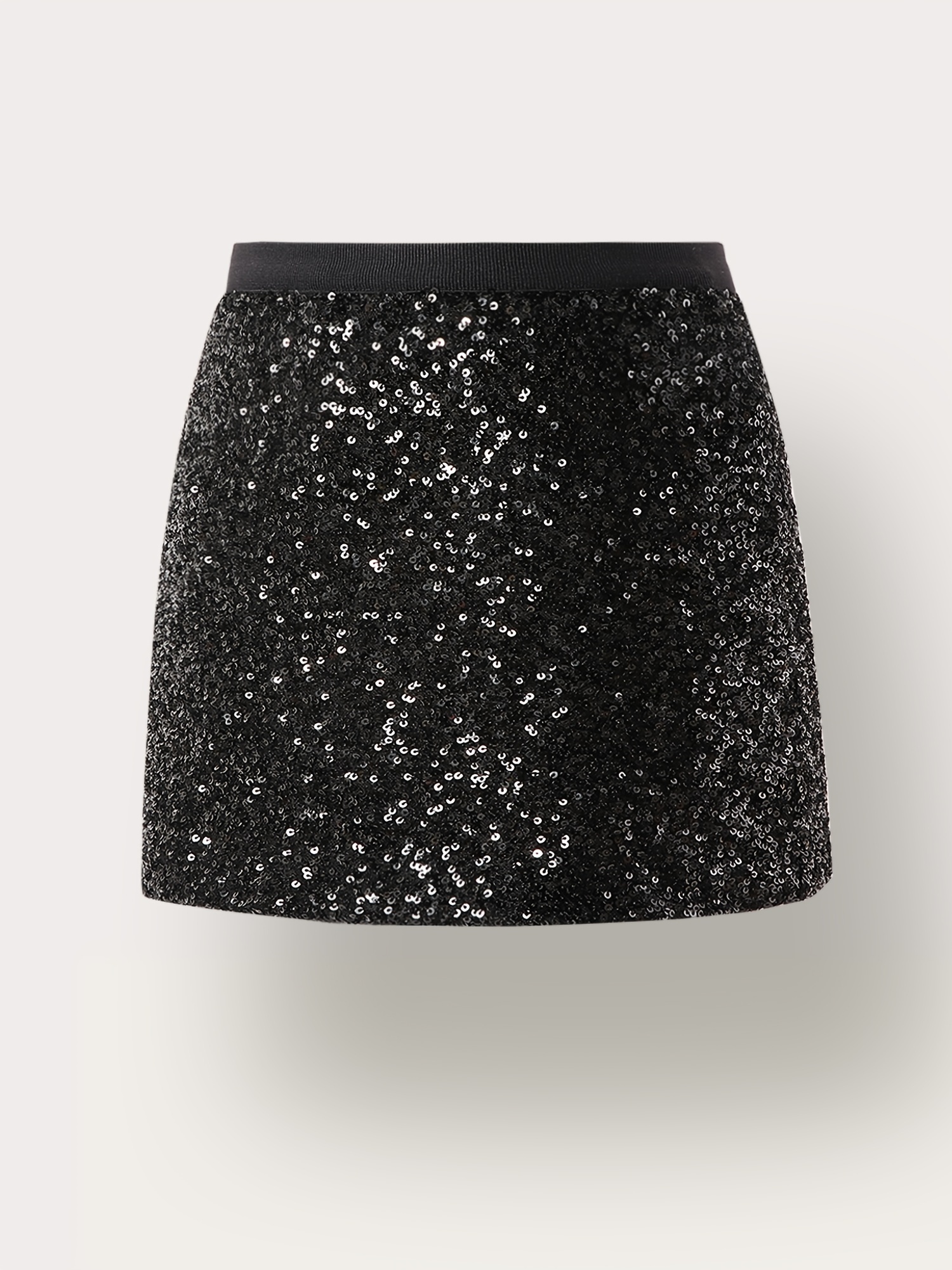 girls' sequin bodycon skirt safety shorts black a line party