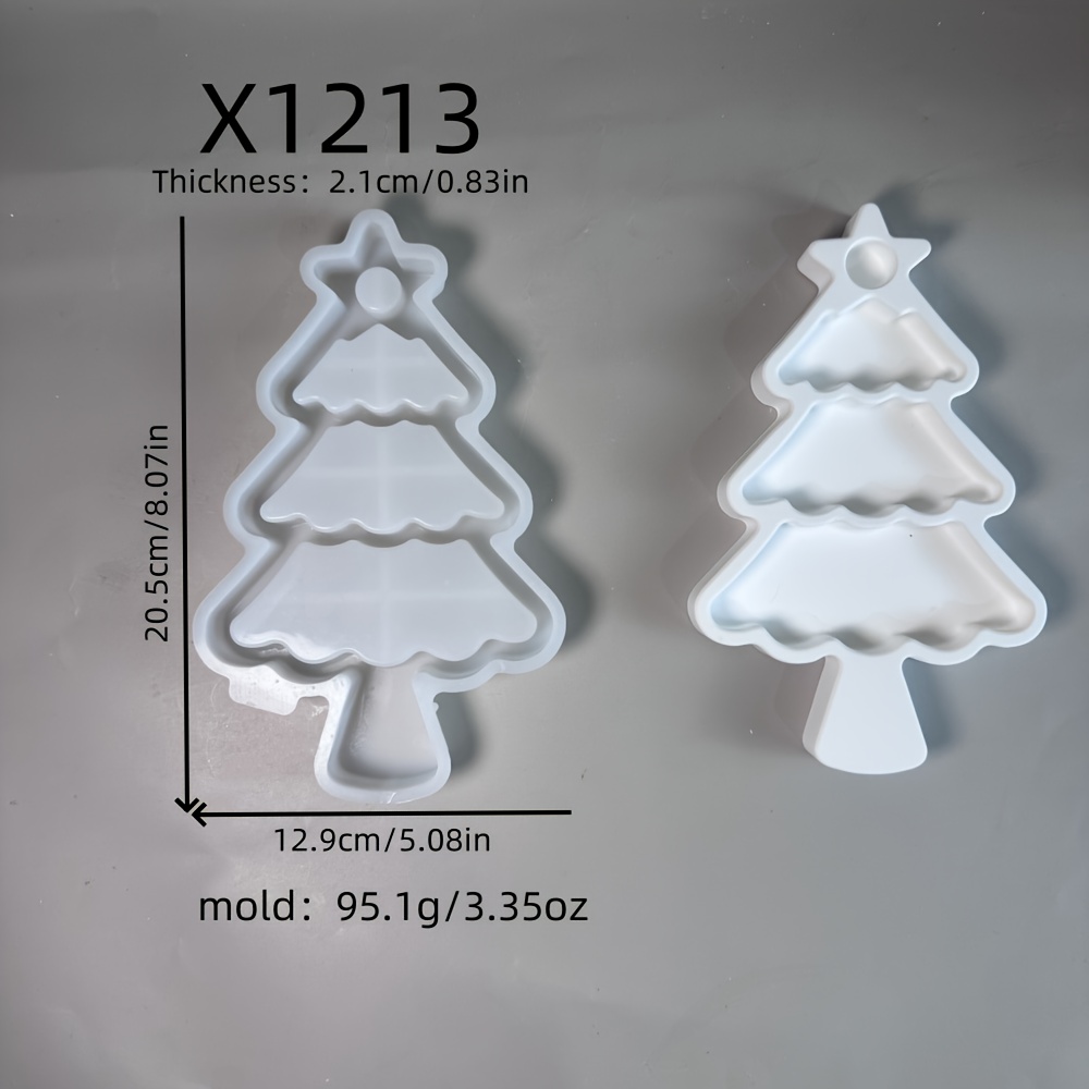 Image of Silicone Resin Mold For Star-shaped Christmas Tree Tray, Three-dimensional Decorations, Candle Silicone Molds, Plaster Decoration Silicone Molds, Silicone Molds For Home Decor, Epoxy Resin Molds 1213