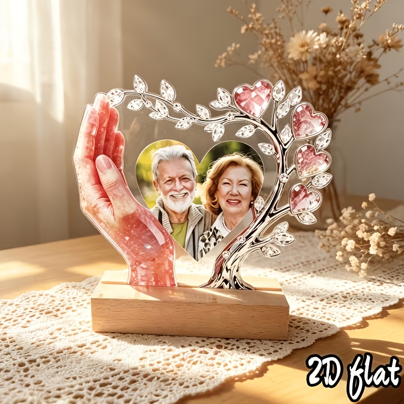 TEMU 2d Flat, Personalized Photo Acrylic Desktop Display, A Thoughtful Commemorative Gift Suitable For Relatives, , Colleagues, Couples, Birthdays,