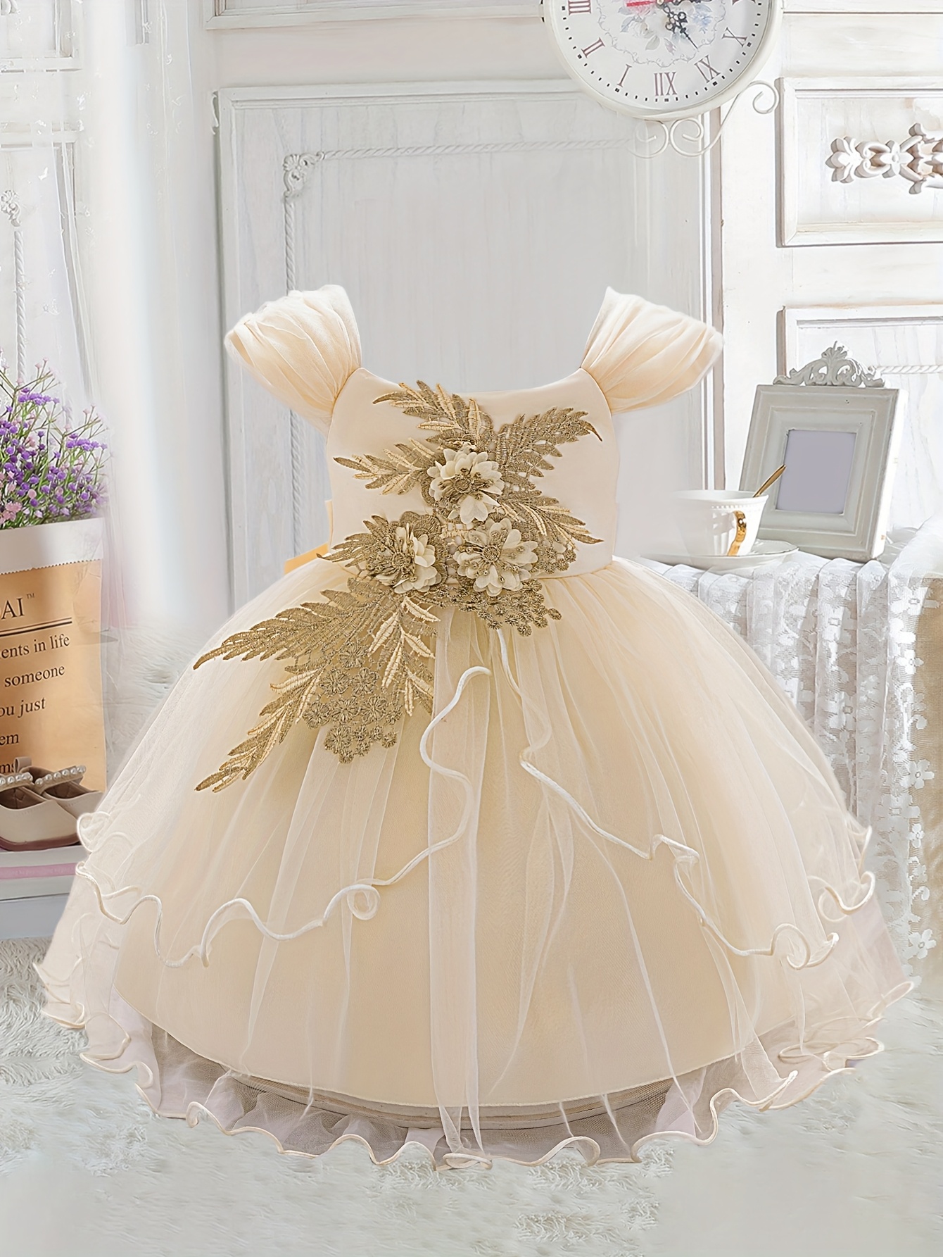 strapless open back dress One-Shoulder Multiway Chiffon Maxi Bridesmaid Dress with Flowing Ribbon main image 1