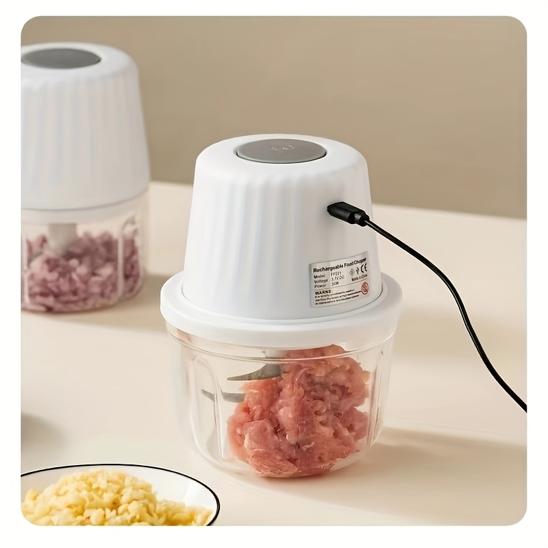 mini kitchen garlic press and chopper electric garlic mincer usb rechargeable crusher Product details 9