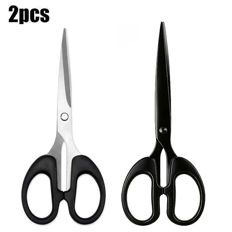TEMU 2pcs Metal Scissors With Sharp And Comfortable Grip, Suitable For Office And Home Use. Stainless Steel Office Scissors With Ultra-sharp , Sturdy