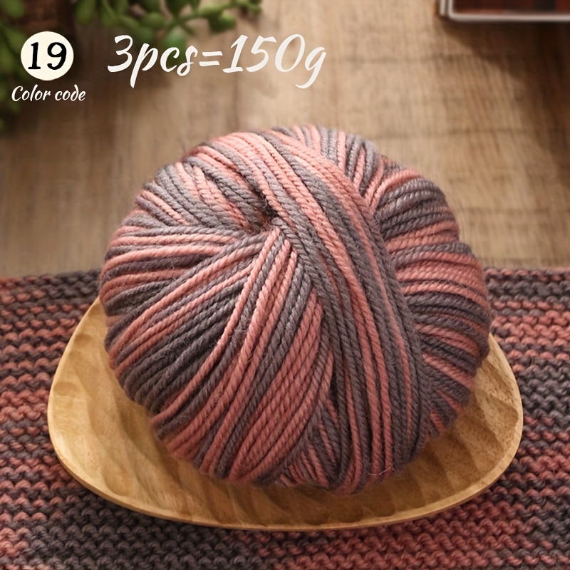 Image of 150g Pure 100% Wool Multicolor Long Strands Of Yarn For Handcrafting Autumn Winter Warm Sweaters Hats Scarves Colored Wool Balls
