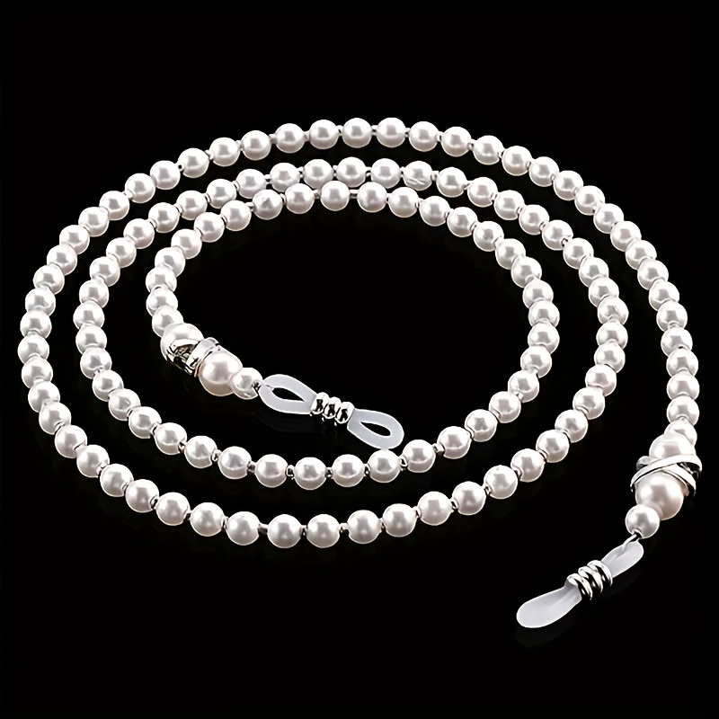 1pc Handmade Beaded Eyeglass Cord, Anti-slip Anti-drop Eyeglass Chain, Anti-slip Anti-loss Eyeglass Chain, Mask Chain, -purpose Lanyard