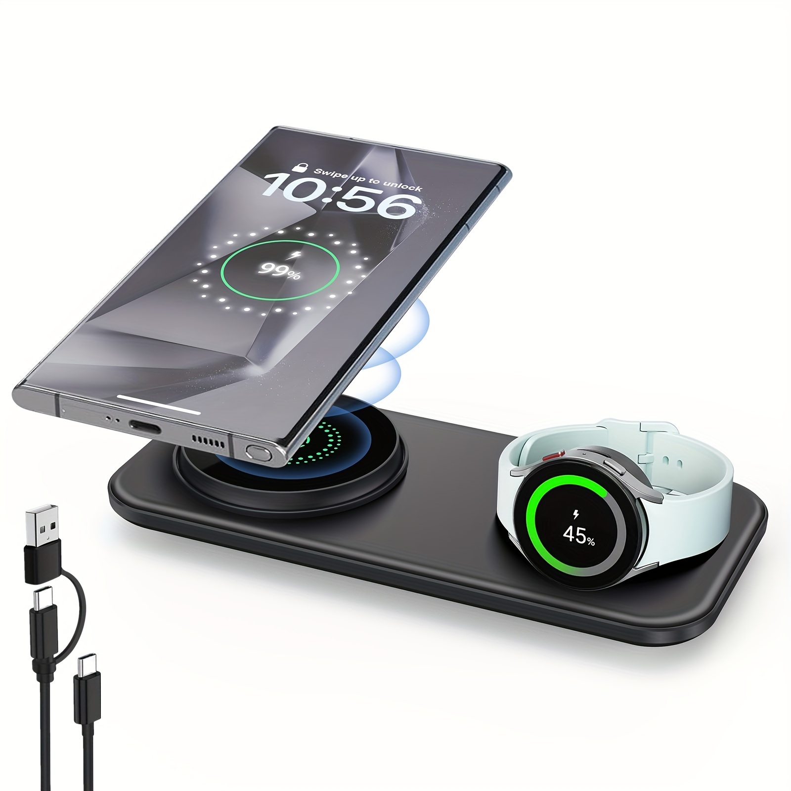 

Fdgao Wireless Charging Pad S24u W24 S23u Flip6/5 Fold6/5, Watch7/6/5 Buds3/2, 15w - Charger, Usb -c, Usb , 36v Max , No Battery Included