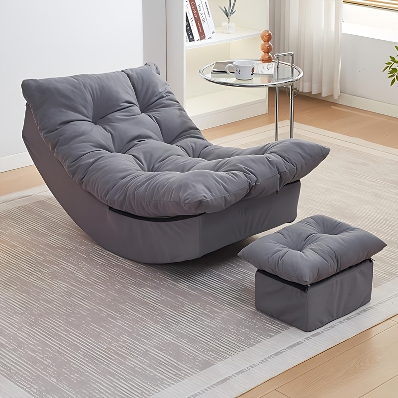 Moon Rocking Chair/Leisure Living Room Recliner - a Recliner for Ultimate Lazy Time in The Living Room That Can Be Reclined And Slept On, a Sturdy Reclining Single Sofa Chair, Suitable for Cozy Family Leisure