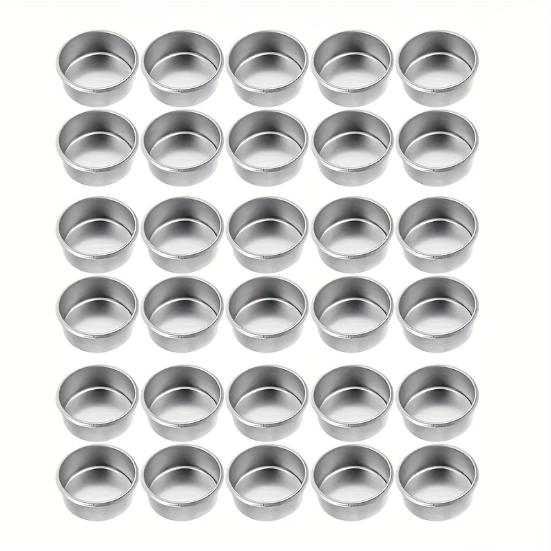 Image of 30pcs Iron Candle Cups, Christmas Home/restaurant Candle Holder Accessories, For Diy Craft Arrangements, Birthdays, , And Proposals