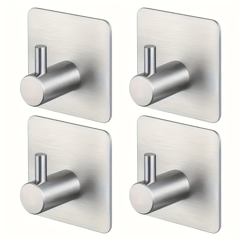 E-shop 2er-Pack, 4er-Pack, 6er-Pack , Wasserdichte Edelstahl-Roben- Und Handtuchhaken - Einfache Installation, Wandmontierte, Stilvolle Haken-Set Mit