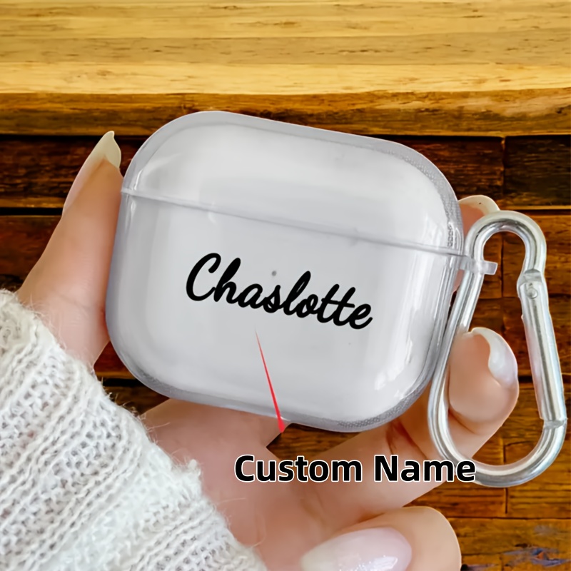 TEMU Custom Letter – Minimalist Cover For Airpods Pro 2 / 3 / 1 / 2 – Personalized Bluetooth Earphone Case Gift For Him Her