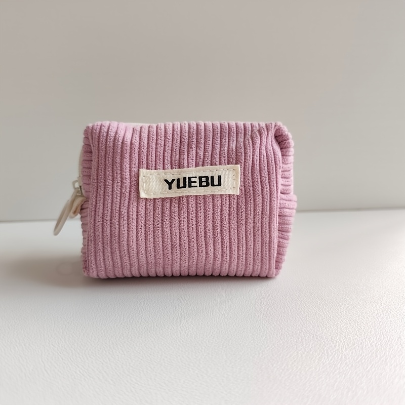 A Soft Corduroy Pouch, A Portable Travel Makeup Bag, A Multifunctional Storage Bag, A Coin Purse, A Small Wallet, And A Headphone Case, Making For A Little Gift.