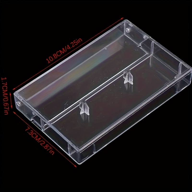 3/5/8/10pcs Blank Cassette Tape Storage Box, Durable PS Material, Transparent Audio Tape Organizer, Dustproof Cassette Case