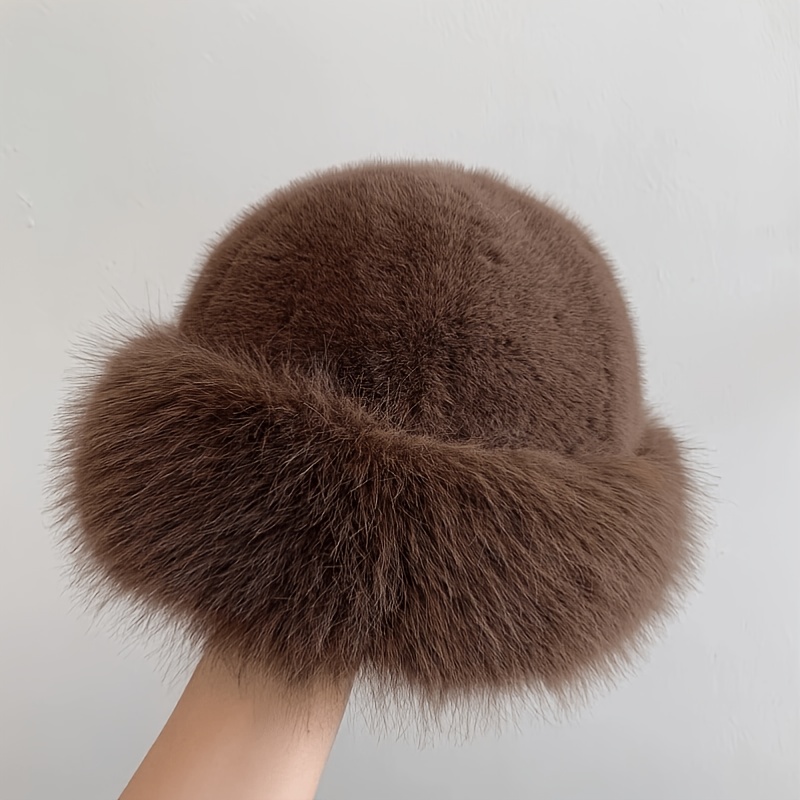 TEMU 2026 Fall/winter New Arrival: Plush Hat—warm Winter , Mink-style, Luxurious And Fluffy, Elegant And Sophisticated Women's Fashion And Mink