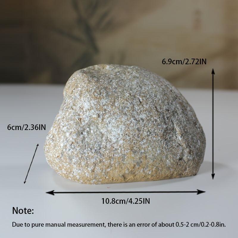 Image of Creative Resin Hider - Anti-lost Storage Box With Hidden Compartment, Outdoor Decorative Ornament, Polyester Cover, Fake Stone, Modeling Handicrafts, Anti-theft , , Storage Bins For Home Organization