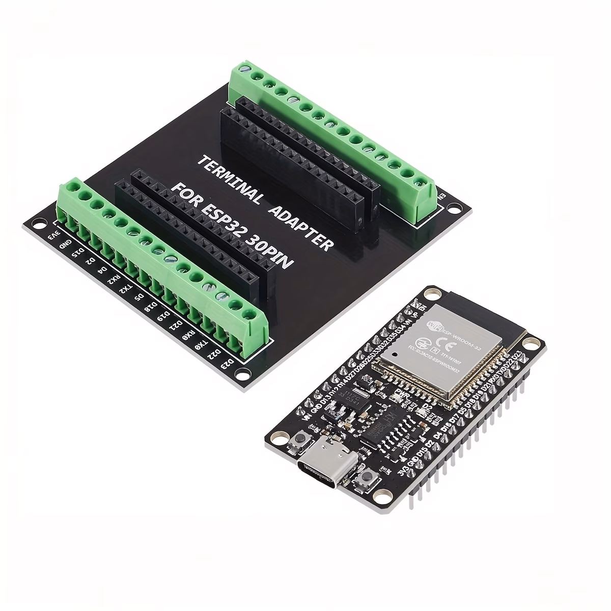 סט 1/2/3 יחידות esp- -32 esp32 esp-32s לוח פיתוח ממשק type c esp- -32 עם לוח שבירה esp32 מגן מתאם טרמינל ל-esp32 30 פרטי מוצר 0