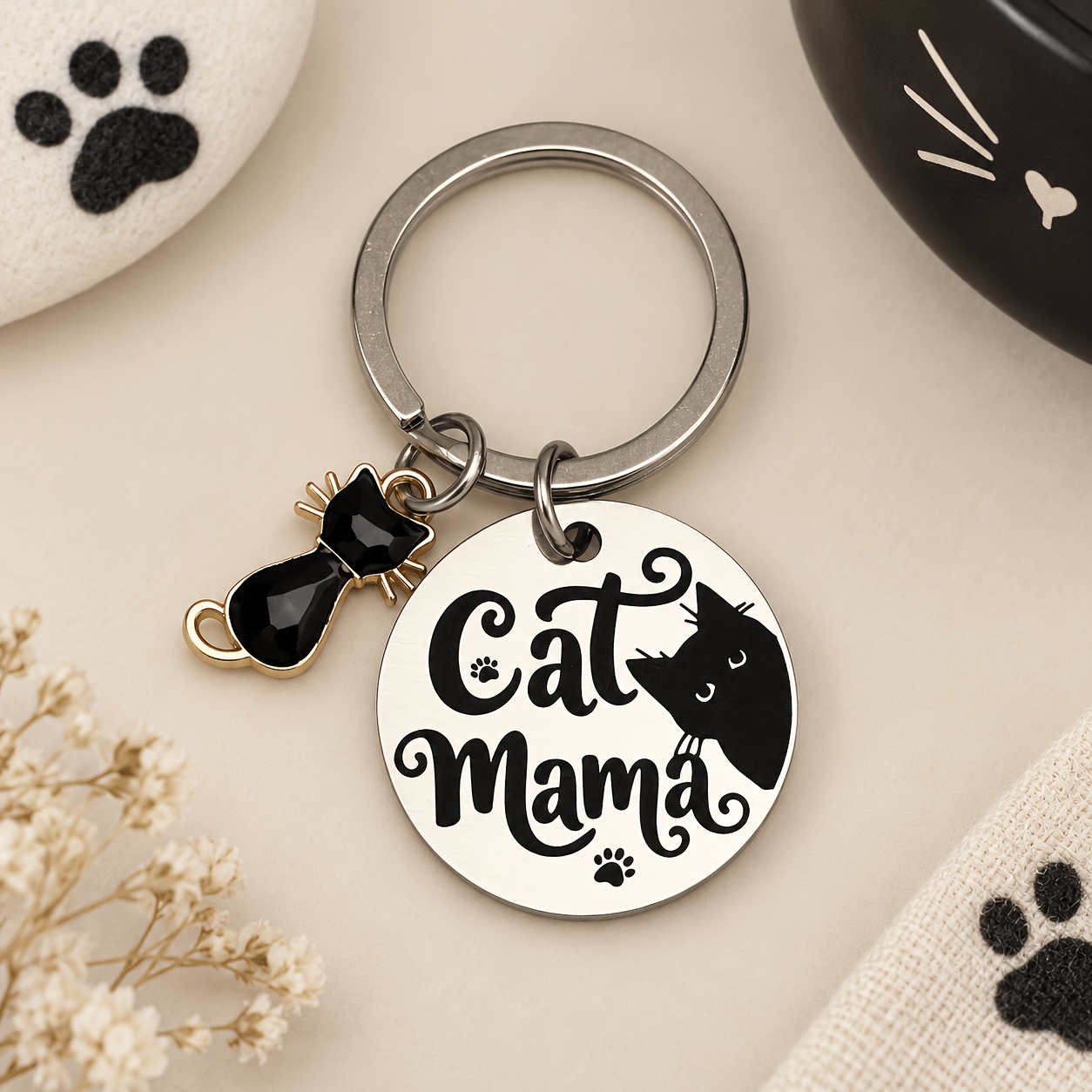 TEMU Regalos para : Llavero Divertido de Gatos Negros para Mujeres, Chicas, Amante de Gatos, Regalo Único para , Halloween, Día de la , Navidad