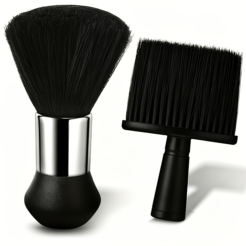 TEMU 2pcs Hair Salon Cleaning Brush Set With Soft Bristles & Portable Handle Suitable For Neck Hair Cleaning, , Hair Removal For Salons, , Use -