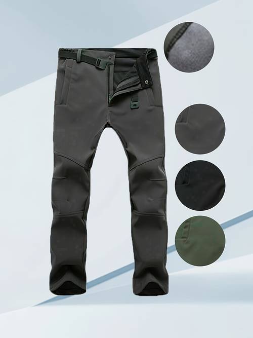thickened high quality windproof softshell outdoor skiing and mountaineering pants