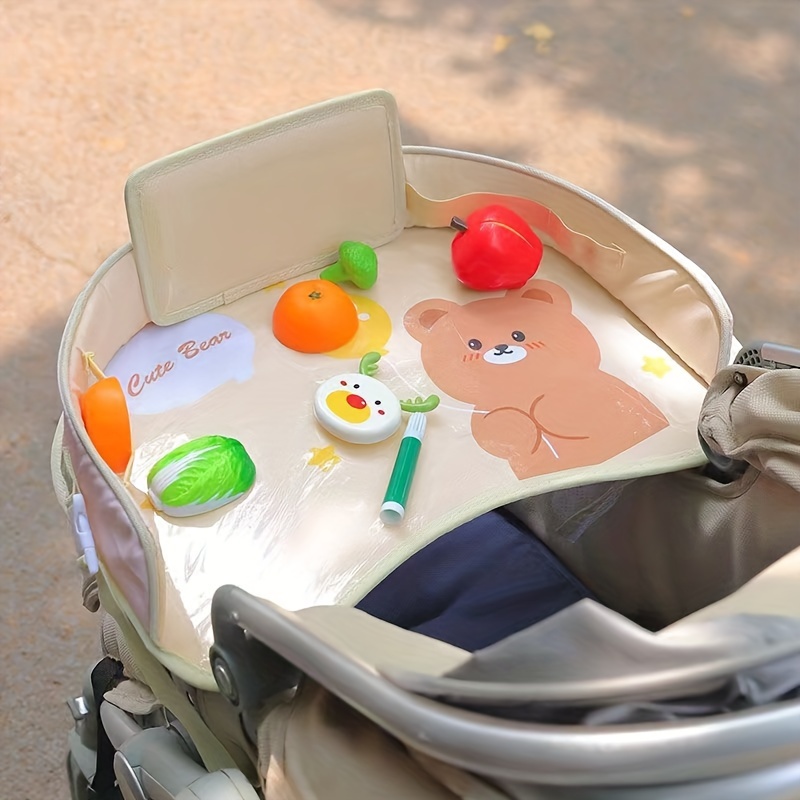 

Cute Cartoon Car Seat Tray, Car Table Storage Tray, Waterproof Multifunctional Stroller Tray