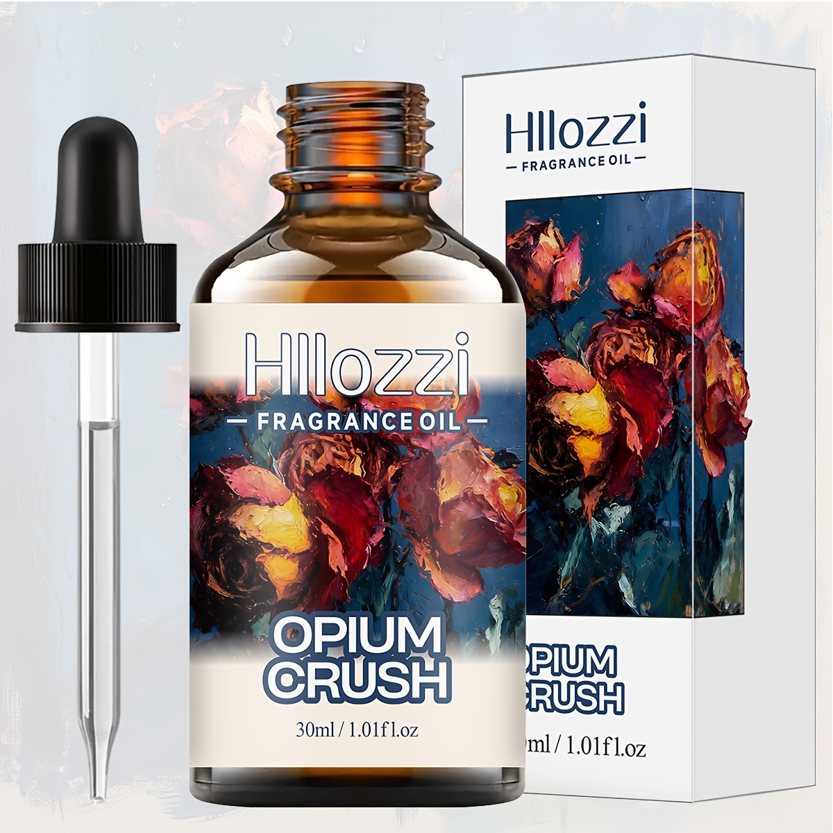Opium Crush Fragrance Oil, Intense Spiced Amber Aroma with Dark Resin and Soft Smoky Sweet Notes, Inspired by Evening Lounge and Luxury Interior Scents, Ideal for Diffusers, Fragrance Stones and Ambient Home Scent Design, Bold Exotic Atmosphere.
