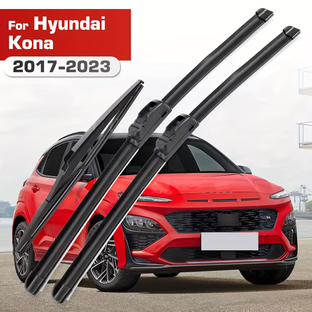 E-shop Linkslenker-Scheibenwischer für Hyundai Kona Modelle von 2017 bis 2023, inklusive Front- und Heckscheibenwischerblätter für die