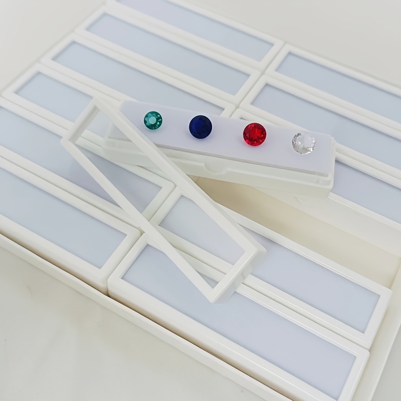 12pcs 2 7x10cm   display plastic box storage container for   stand organizer transparent acrylic cover and white foam suitable for gem jewelry accessories display Product details 4