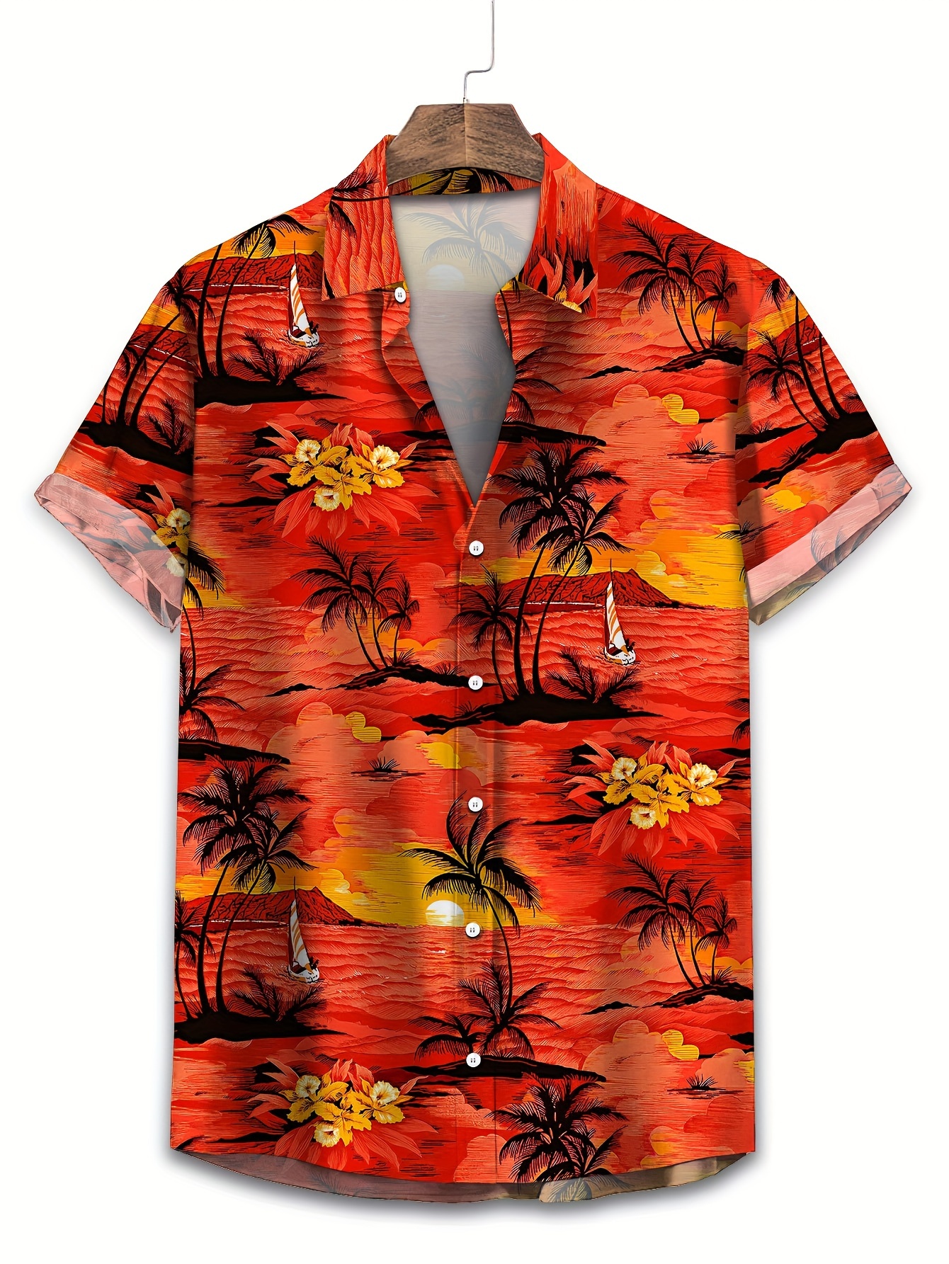 CHEMISE HAWAIENNE - Marine Corail - Nouméa