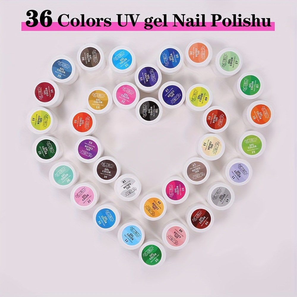 Skup od 36 gel lakova za nail art, savršen za dizajn noktiju kod kuće i u salonima, najbolji je poklon koji joj možete dati tijekom praznika i proslava.