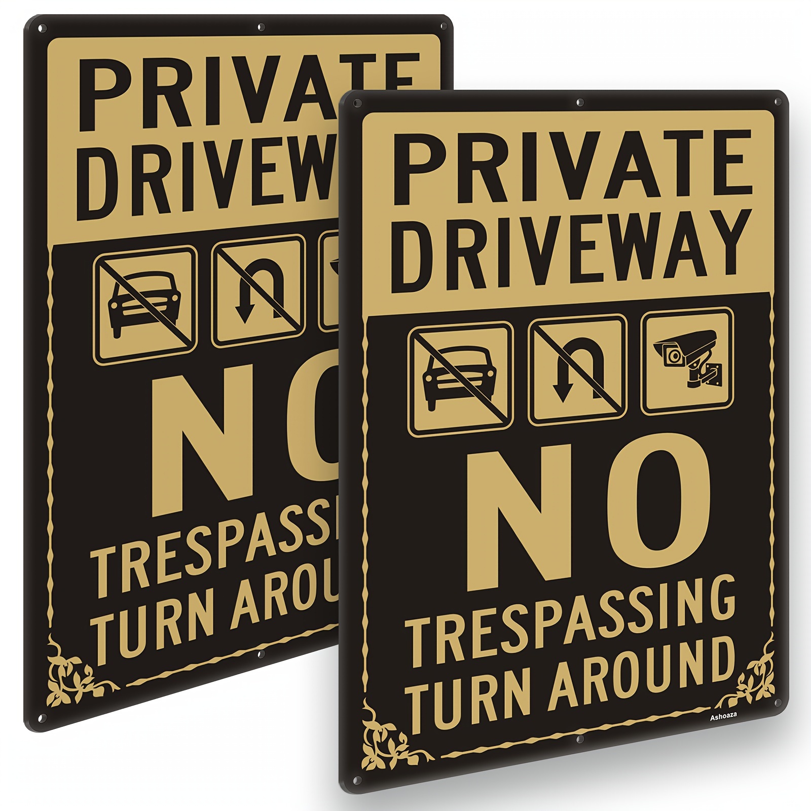 

Private Driveway Sign, Aluminum Private Drive No Trespassing Sign, Private Road Do Not Enter Sign Reflective, Uv Protected And Weatherproof, Easy To Mount, 14'' X 10''(2 Pack)