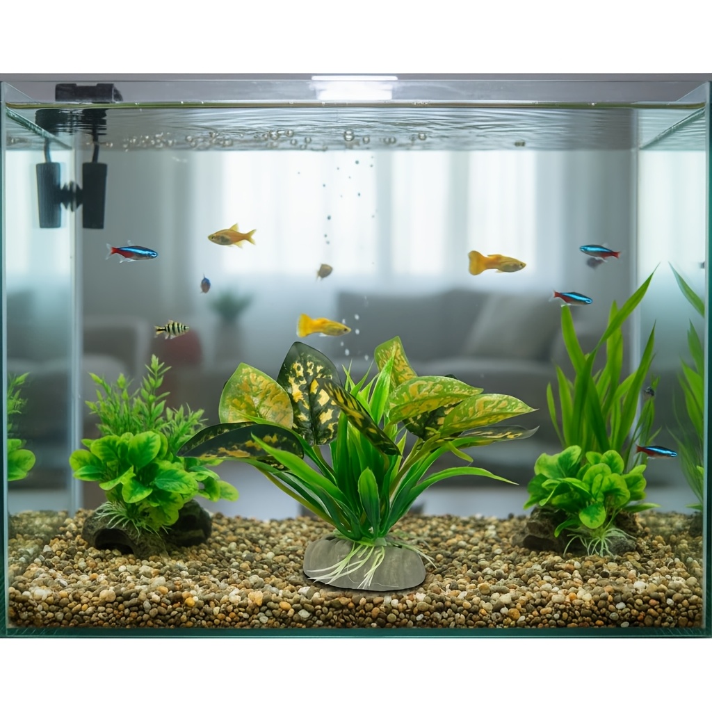 decorative plastic plants aquariums safe fish easy - Temu