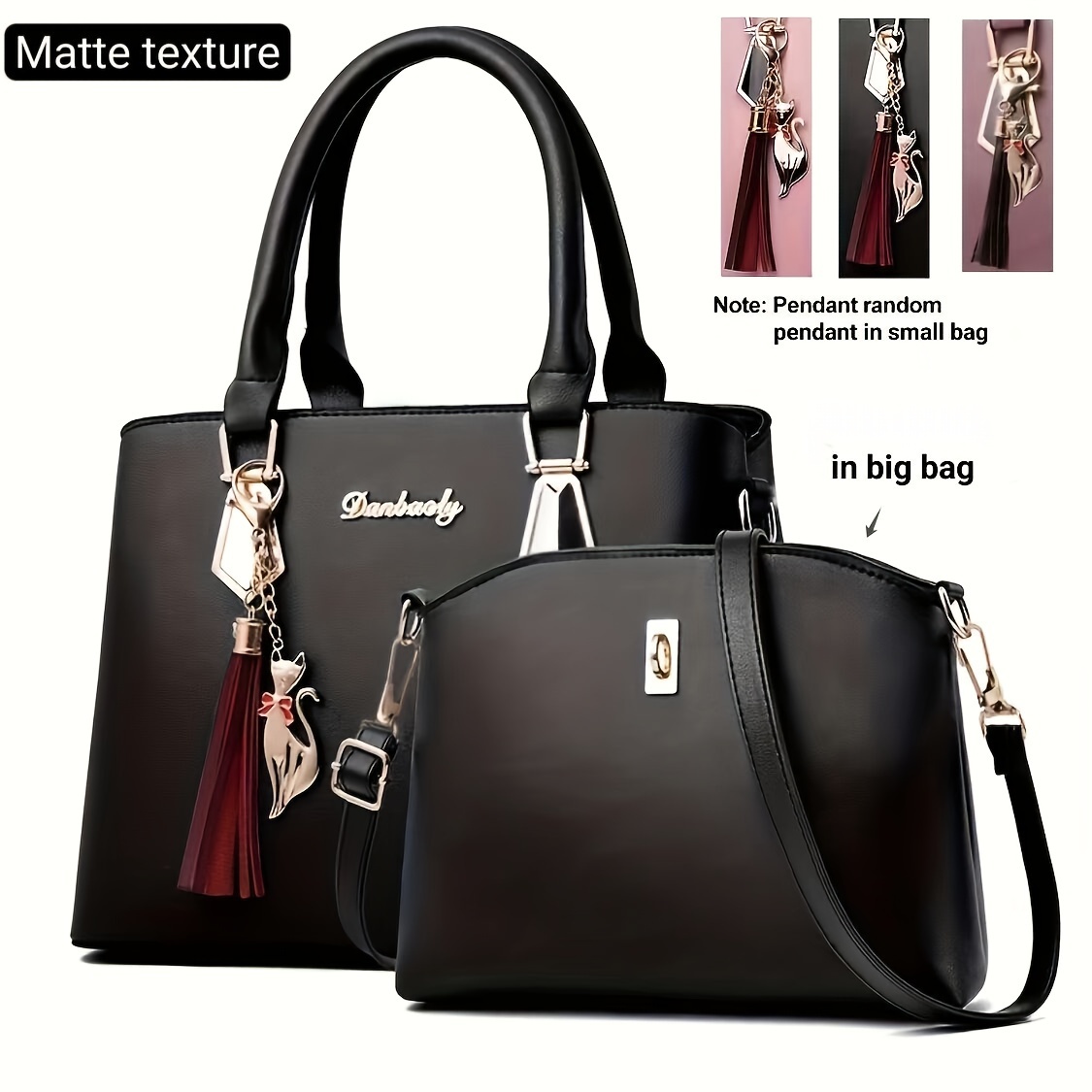 

Set For Women - Zippered Polyester Lining, , And - And Crossbody Bag