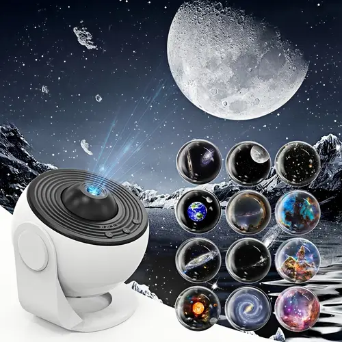 projector 13 film discs function planetarium realistic starry sky night light featuring solar system projector lights star light projector constellations moon for bedroom ceiling decor home theater living room ambiance
