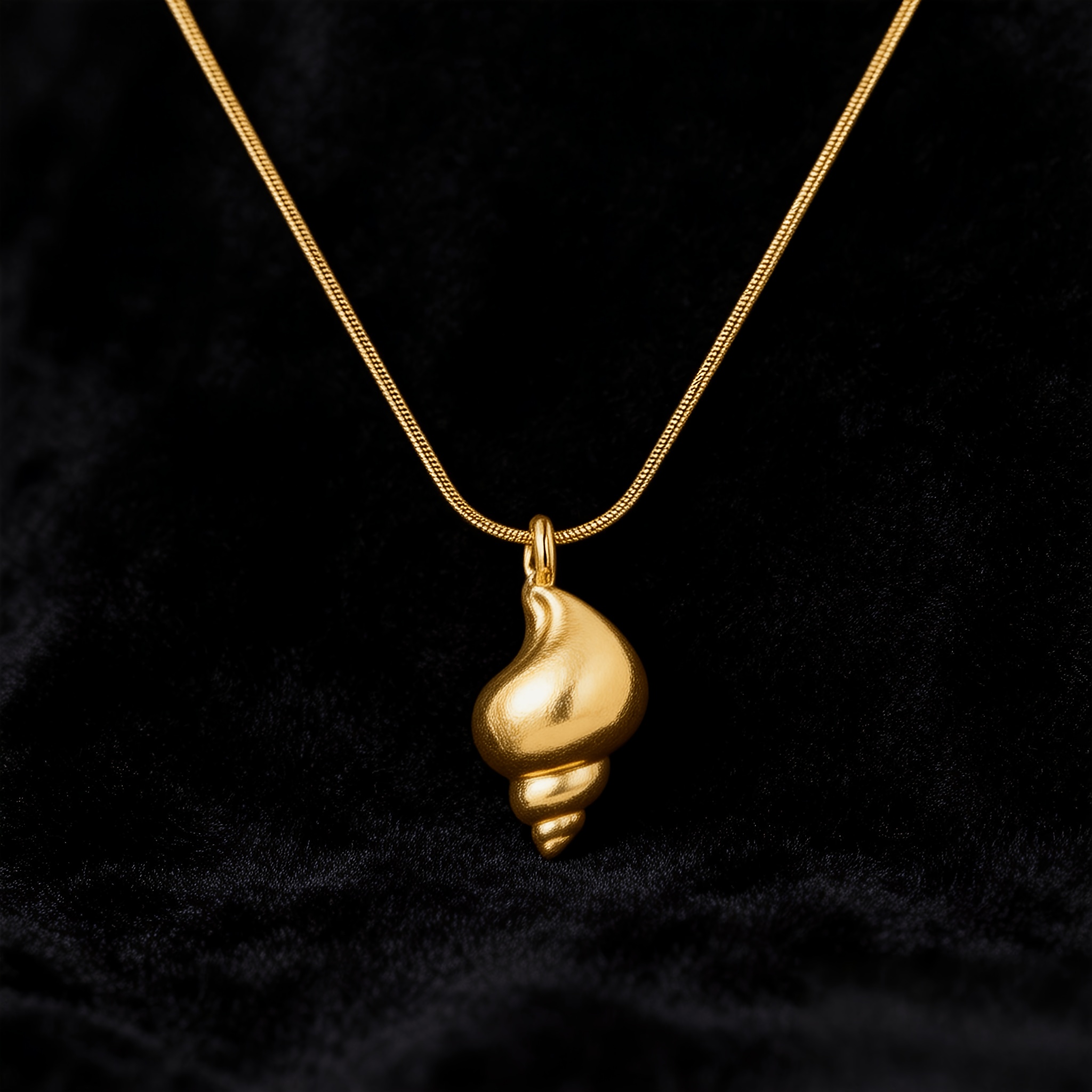TEMU Pendente a Conchiglia con Catena Claviculare Placcata Oro | Design Tridimensionale a + Finitura | Materiale Ipoallergenico | Stile da | Collana