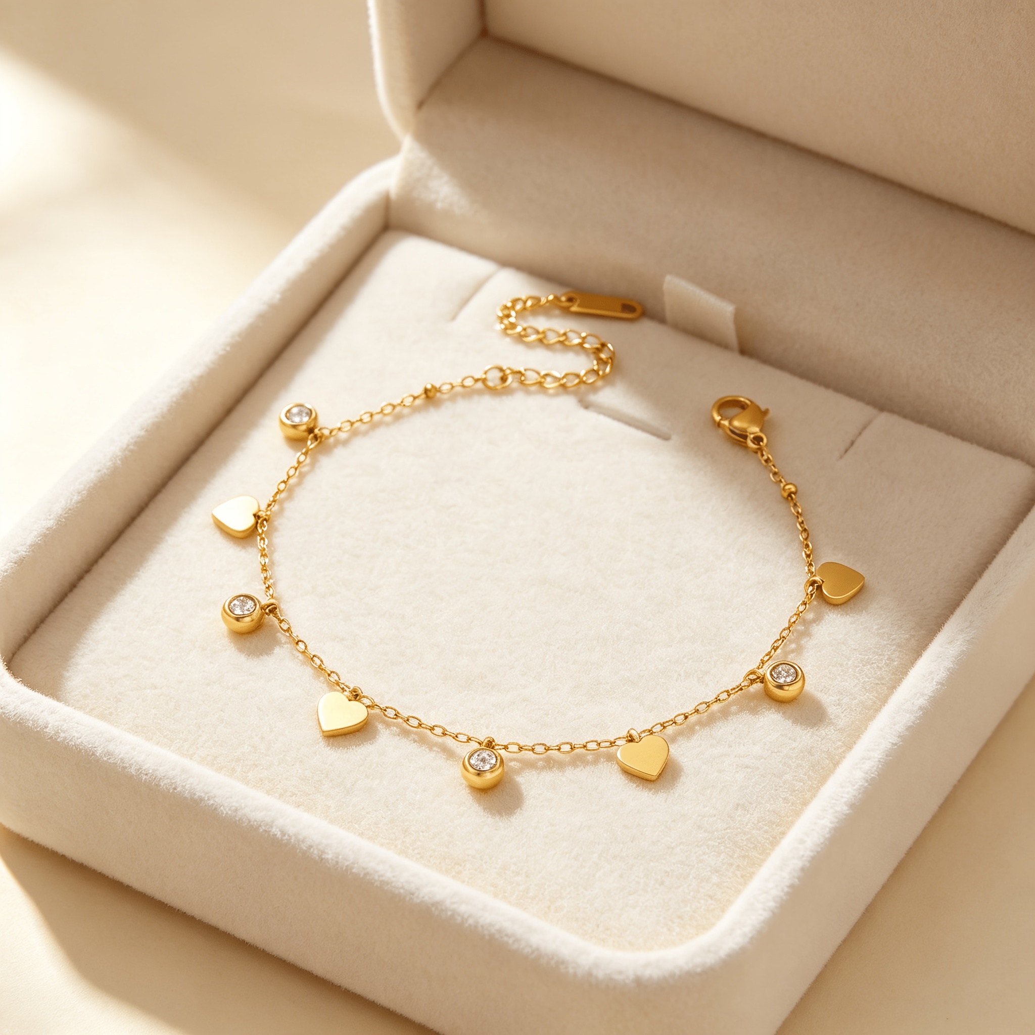 TEMU 1pc 304 Stainless Steel Rhinestone Round Bead Pendant Bracelet Vintage French Style Minimalist Light Luxury Sophisticated Women' Party Vacation