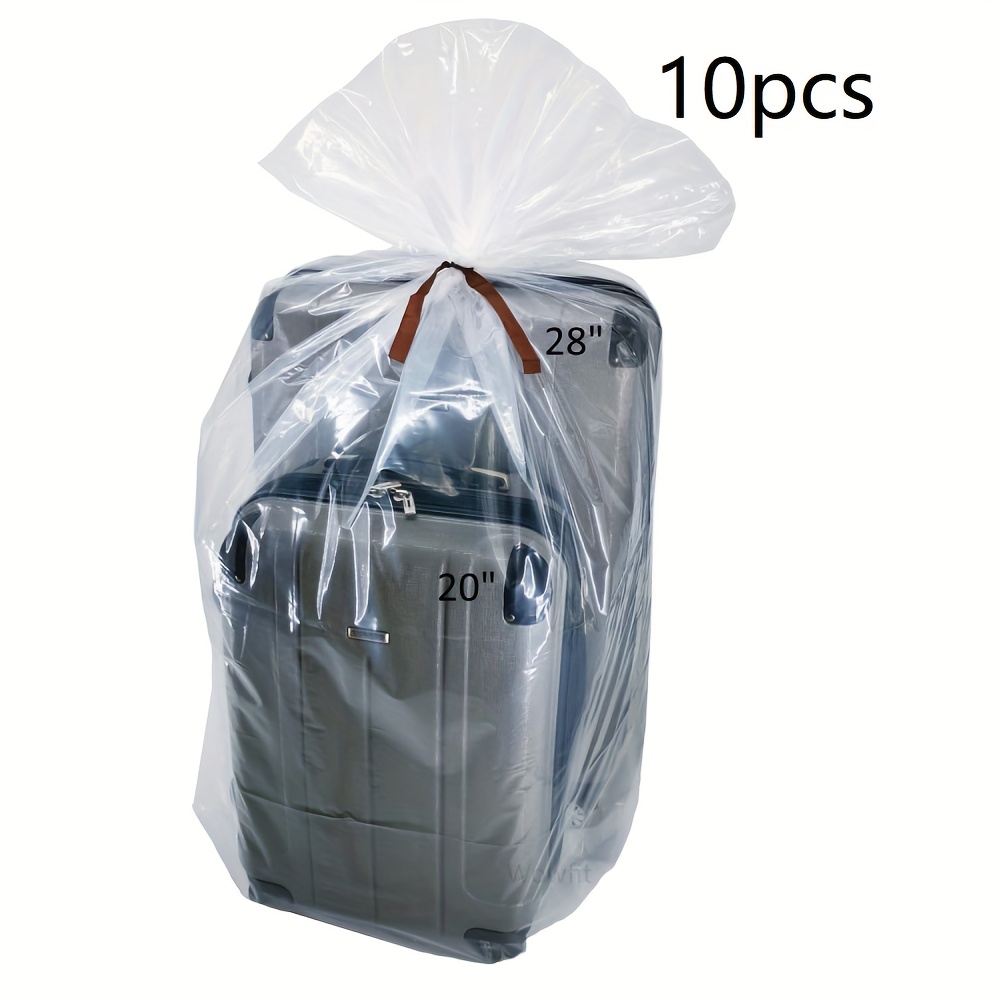 set of 10 transparent giant storage bags dustproof waterproof and moisture proof large plastic moving bags flat large storage bags for packing clothes moving luggage blankets chairs bicycles blankets and large plush toys 31 5  45in details 7